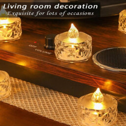 Amorly 12Pack Battery Operated Led Tea Light Candles, Coin Cell Flameless Votive Candles, Warm Light For Halloween, Christmas&party Decor - thumbnail 5