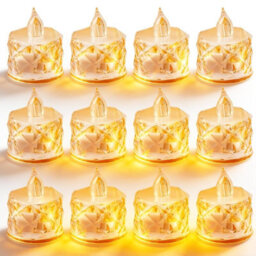 Amorly 12Pack Battery Operated Led Tea Light Candles, Coin Cell Flameless Votive Candles, Warm Light For Halloween, Christmas&party Decor - thumbnail 9