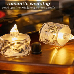 Amorly 12Pack Battery Operated Led Tea Light Candles, Coin Cell Flameless Votive Candles, Warm Light For Halloween, Christmas&party Decor - thumbnail 8