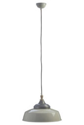 Orsina Large White Pendant Light, Bowl Shaped Iron Shade With Wooden Holder, Adjustable Ceiling Light Fixture