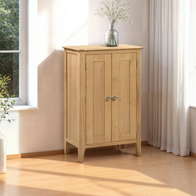 Julian Bowen Cotswold Shoe Storage Cupboard - Oak - image 1