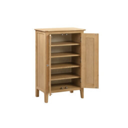 Julian Bowen Cotswold Shoe Storage Cupboard - Oak - thumbnail 3