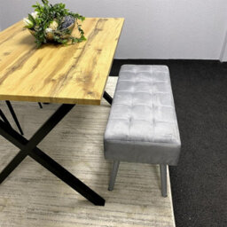 Kosy Koala Modern Dining Table Set With Padded Bench And Black Velvet Chairs - thumbnail 8