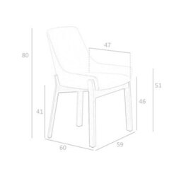 Angel Cerda Elegant Dark Mink Leatherette Dining Chair - thumbnail 7