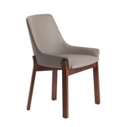 Angel Cerda Elegant Dark Mink Leatherette Dining Chair