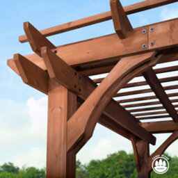 Backyard Discovery Beaumont Cedar Wood Trellis Roof Outdoor Patio Pergola 4.3M X 3.1M (14Ft X 10 Ft) - thumbnail 2