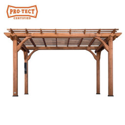 Backyard Discovery Beaumont Cedar Wood Trellis Roof Outdoor Patio Pergola 4.3M X 3.1M (14Ft X 10 Ft) - thumbnail 5