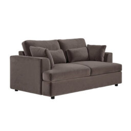 Solace+Co Drew 2 Seater Brown Velvet Sofa - thumbnail 4