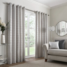 Appletree Cassina Circular Patterned Pair Of Eyelet Curtains - thumbnail 1