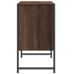 Berkfield Bathroom Sink Cabinet Brown Oak 60X33X60 Cm Engineered Wood - thumbnail 7