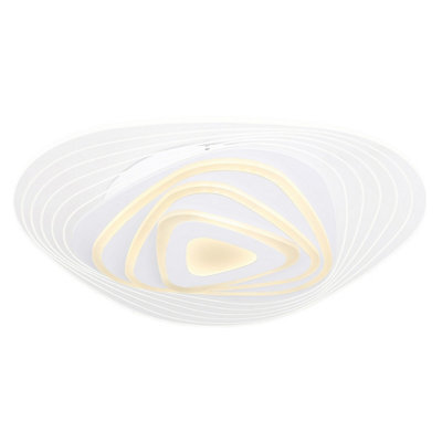 Luminosa Lighting Luminosa Jocelyn Round Integrated Led Semi Flush Ceiling Light White Led Dimmable 3000-6500K Remote Control Tuya Smart - image 1
