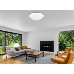Luminosa Lighting Luminosa Jocelyn Round Integrated Led Semi Flush Ceiling Light White Led Dimmable 3000-6500K Remote Control Tuya Smart - thumbnail 8