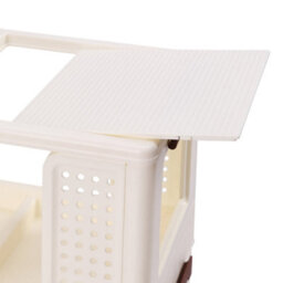 Living And Home 2 Tiers Foldable Kitchen Bathroom Storage Shelf Slim Trolley Cart - thumbnail 5