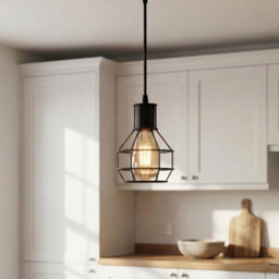 Black Ceiling Light Wire Basket Metal Basket Pendant Lighting Industrial Style Light For Indoor Pendant Light - thumbnail 8