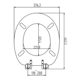 Plum&clay Ellar Dark Grey Oval Toilet Seat Mdf Universal Fit Soft Close Hinges - thumbnail 8