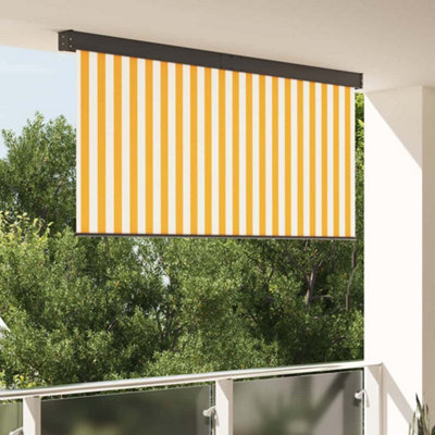 Berkfield Outdoor Roller Blind Orange And White 200 X 250 Cm Fabric - image 1