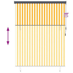 Berkfield Outdoor Roller Blind Orange And White 200 X 250 Cm Fabric - thumbnail 9