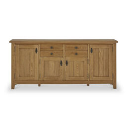 Broadway Oak Xl Sideboard Cabinet Fully Assembled - By Roseland Furniture - thumbnail 2
