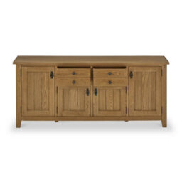 Broadway Oak Xl Sideboard Cabinet Fully Assembled - By Roseland Furniture - thumbnail 4