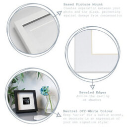 "Nicola Spring Picture Mount For 4 X 4"" Frame - Photo Size 2 X 2"" - Ivory" - thumbnail 2