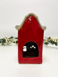 My Square Mile Tealight Candle Holder Housewarming Gift Cottage Ceramic Village Pottery House Ornament (Christmas Townhouse (21Cms)) - thumbnail 4