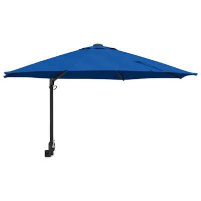 Berkfield Modern Garden Parasol Blue, Black 248 X 248 X 148 Cm Polyester, Steel - image 1
