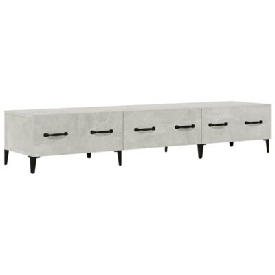 Berkfield Modern Tv Cabinet Concrete Grey 150X34,5X30 Cm Engineered Wood - image 1