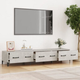 Berkfield Modern Tv Cabinet Concrete Grey 150X34,5X30 Cm Engineered Wood - thumbnail 3