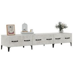 Berkfield Modern Tv Cabinet Concrete Grey 150X34,5X30 Cm Engineered Wood - thumbnail 4