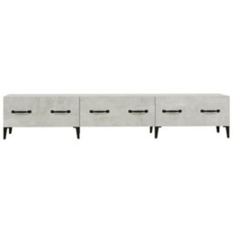 Berkfield Modern Tv Cabinet Concrete Grey 150X34,5X30 Cm Engineered Wood - thumbnail 7