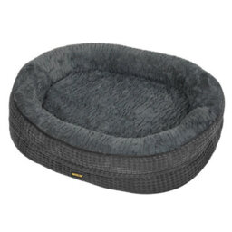 Skylos Orthopedic Plush Dog Bed Soft Washable Pet Bed Grey Cosy Cushion L - thumbnail 2