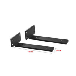 6 Pack 15Cm Heavy Duty Metal Floating Shelf Brackets - thumbnail 2