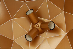 Orsina Large Black & Copper Dome Pendant Light, Matte Black Geometric Hanging Light, Steel Pendant Lamp - thumbnail 4