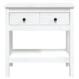 Berkfield Classic Console Table White 75X35X75 Cm Solid Wood Pine - thumbnail 6