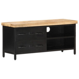 Berkfield Tv Cabinet 90X30X41 Cm Rough Mango Wood