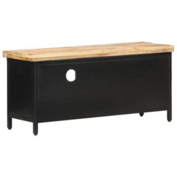 Berkfield Tv Cabinet 90X30X41 Cm Rough Mango Wood - thumbnail 4