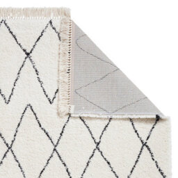 White/black Kilim Modern Chequered Moroccan Shaggy Rug For Living Room Bedroom And Dining Room-60 X 230Cm (Runner) - thumbnail 7