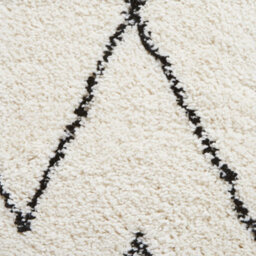 White/black Kilim Modern Chequered Moroccan Shaggy Rug For Living Room Bedroom And Dining Room-60 X 230Cm (Runner) - thumbnail 2