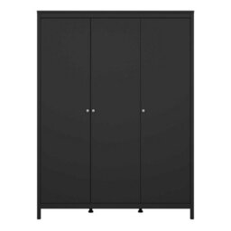 Wyld Haus Gossmere Matt Black 3-Door Wardrobe By - thumbnail 3