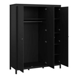 Wyld Haus Gossmere Matt Black 3-Door Wardrobe By - thumbnail 6