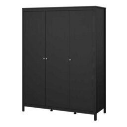 Wyld Haus Gossmere Matt Black 3-Door Wardrobe By - thumbnail 4