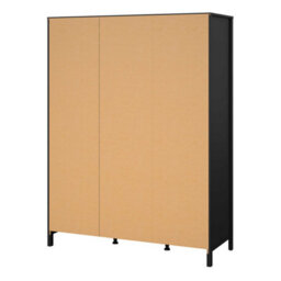 Wyld Haus Gossmere Matt Black 3-Door Wardrobe By - thumbnail 5