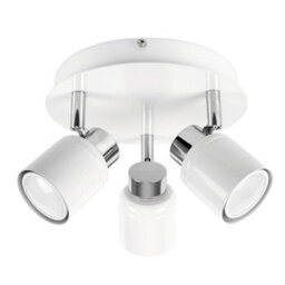 Valuelights Benton White 3 Way Round Ip44 Bathroom Ceiling Spotlight And Cool Bulbs - thumbnail 7