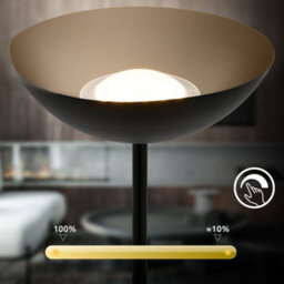 Briloner Rechargeable Led Floor Lamp Cordless Standing Reading Light Living Room Dimmable 170Cm Black - thumbnail 4