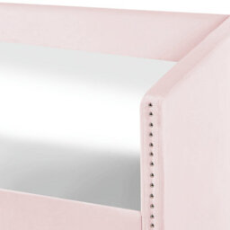 Beliani Trundle Bed Velvet Troyes 90 X 200 Cm (Eu Single) Pastel Pink - thumbnail 8