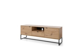 Abakus Direct Amber Collection Tv Stand 153Cm In Oak - thumbnail 4