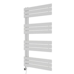 Agadon Lola Open Electric Designer Panel Towel Radiator - 1200 X 600 mm White - 600 W Smart Heating Element - thumbnail 2