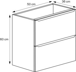 GoodHome Imandra Slimline Gloss Grey Wall-Mounted Bathroom Cabinet (H) 600mm (W) 500mm - thumbnail 4