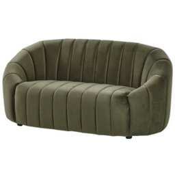 Beliani Living Room Set 6 Seater Malung Velvet Dark Green - thumbnail 7