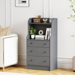 Gainoom 3-Drawer Grey Dresser Modern Chest Of Drawers With Anti-Toppling - thumbnail 5
